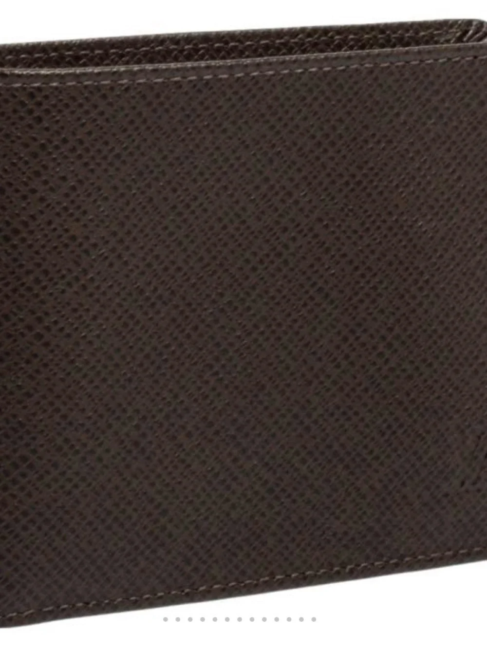 Louis Vuitton Dark Brown Textured Leather Bi-Fold Wallet
